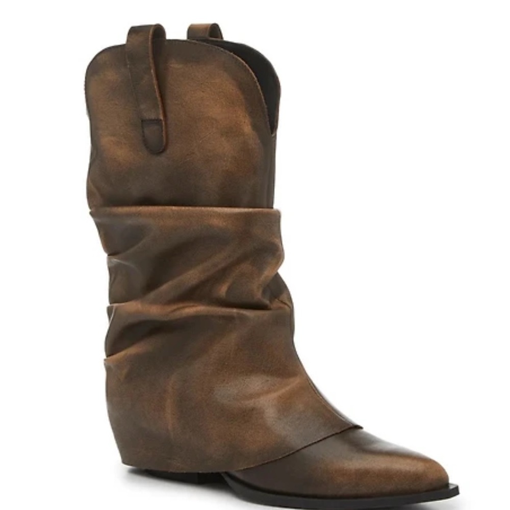 Crown Vintage Western Brown Slouchy Boots
